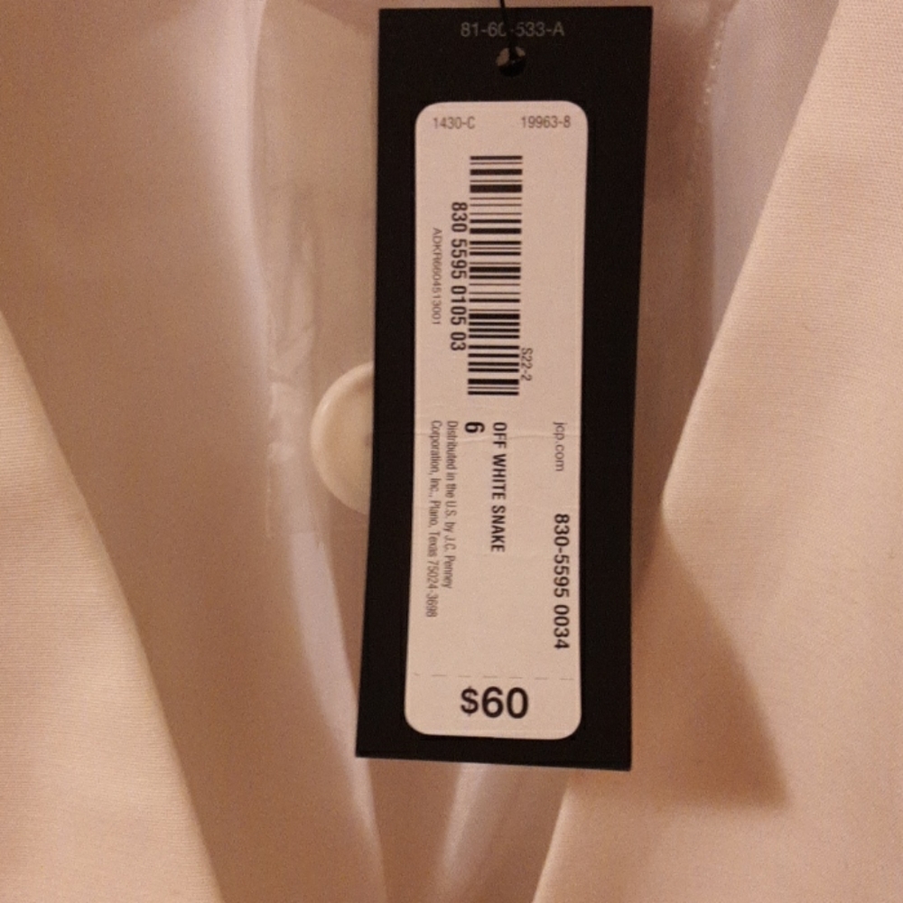 Worthington off white snake womens blazer size 6 - Picture 3 of 9